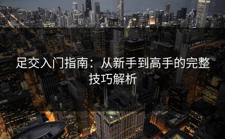足交入门指南：从新手到高手的完整技巧解析  第1张