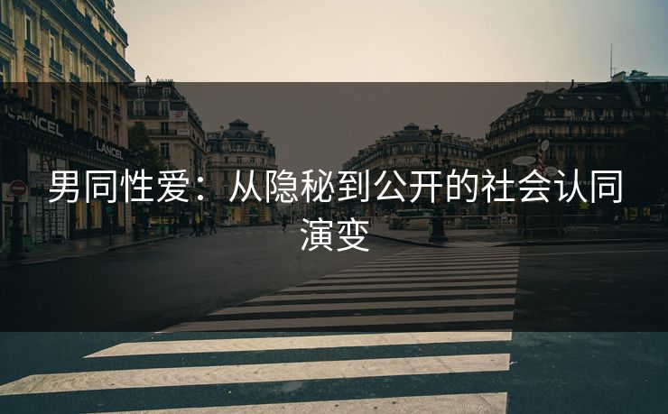 男同性爱：从隐秘到公开的社会认同演变