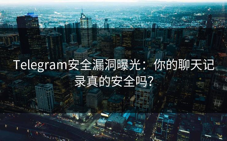Telegram安全漏洞曝光：你的聊天记录真的安全吗？  第1张