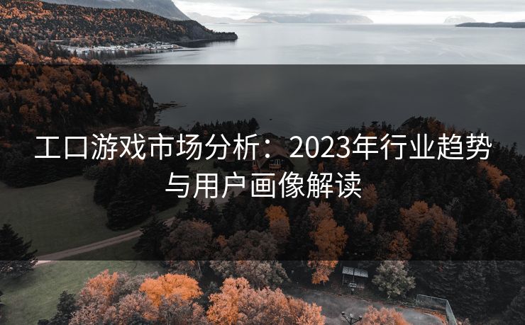 工口游戏市场分析：2023年行业趋势与用户画像解读  第1张